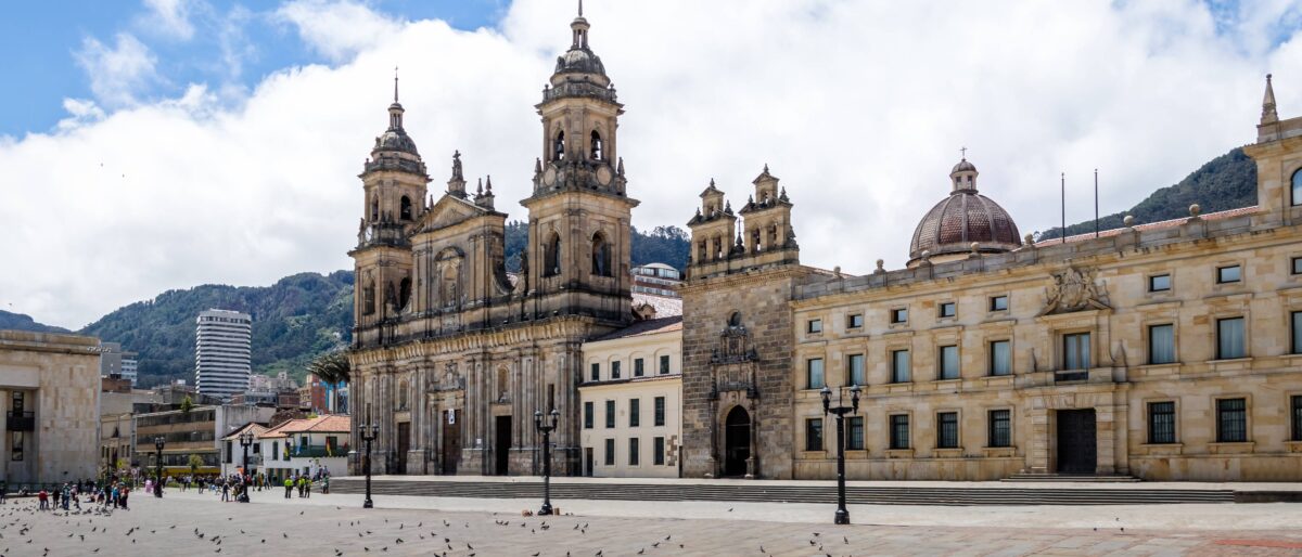Panoramic view of Bogotá from Cerro Monserrate with the city sprawling across the plateau