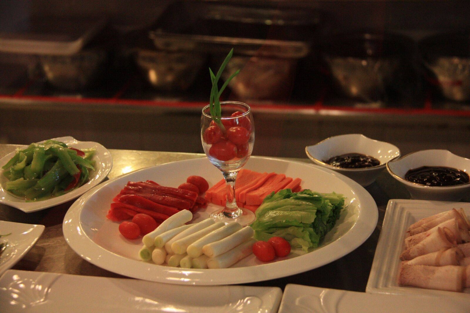 Cable car ascending forested slopes of Qingchengshan mountain towards traditional Daoist temples