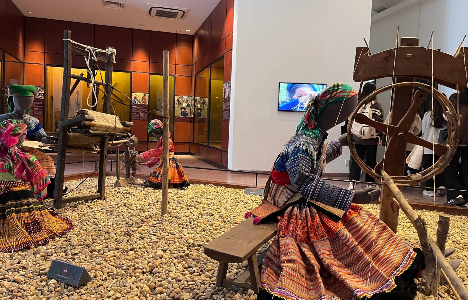 Hanoi Temple of Literature courtyard with traditional Vietnamese architecture and manicured gardens
