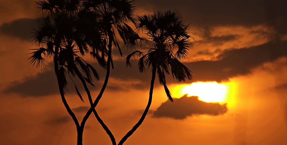Safari vehicle driving along a road from the Rift Valley highlands back towards Nairobi, Kenya, with wide views over the landscape
