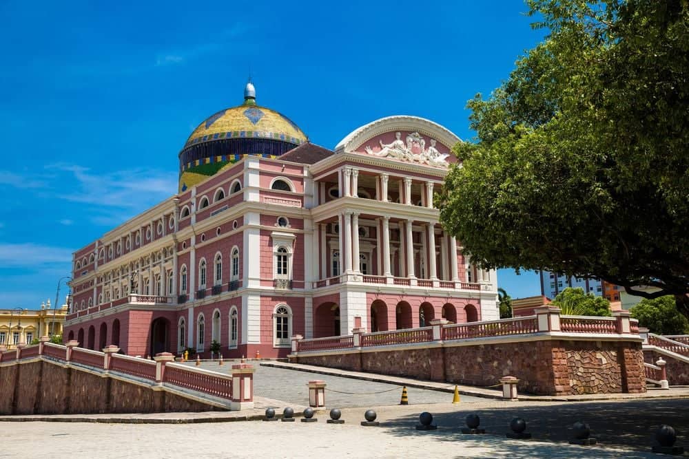 Teatro Amazonas opera house in Manaus with its ornate dome
