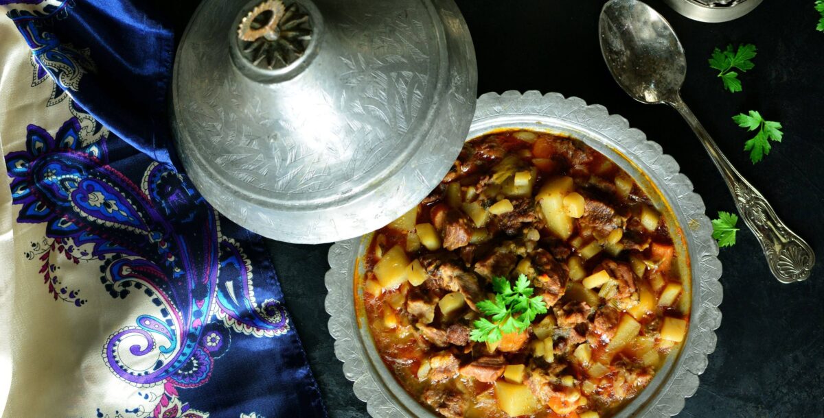 View of Hagia Sophia and the Blue Mosque domes and minarets in Istanbul’s historic center